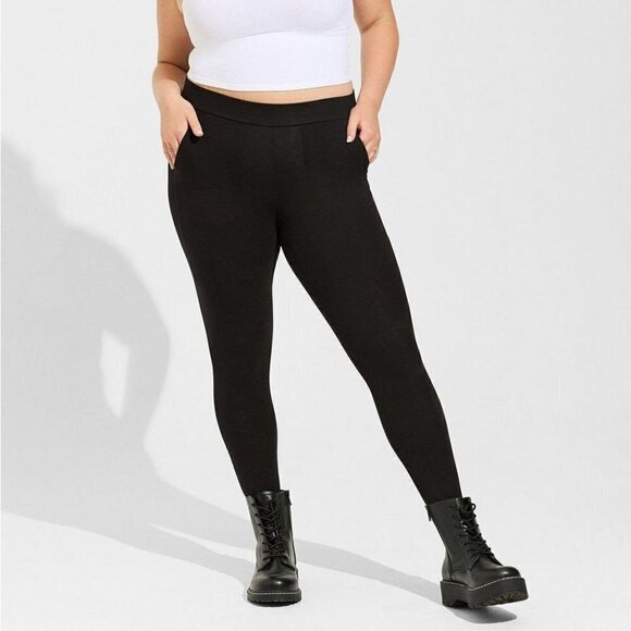 torrid Pants - TORRID Women's 4X Black Full-Length Signatured Waist Stirrup Pocket Legging